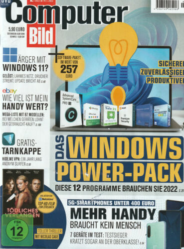 Computer Bild, DVD-Ausgabe 2/2022, komplett mit DVD, sehr guter Zustand