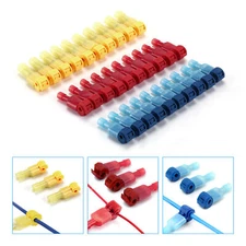60Pcs Mix T-Tap Splice Wire Connector Insulated Spade Electrical Crimp Terminals