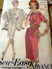 LOVELY VTG 1960s DRESS STOLE ADVANCE Sewing Pattern 12/32
