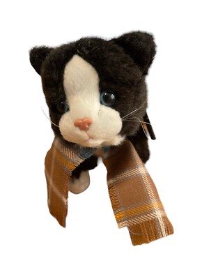 Ronnie Hek Mini Cat Plush Murray Tartan  Scarf Stuffed Scottish Kitty 5''