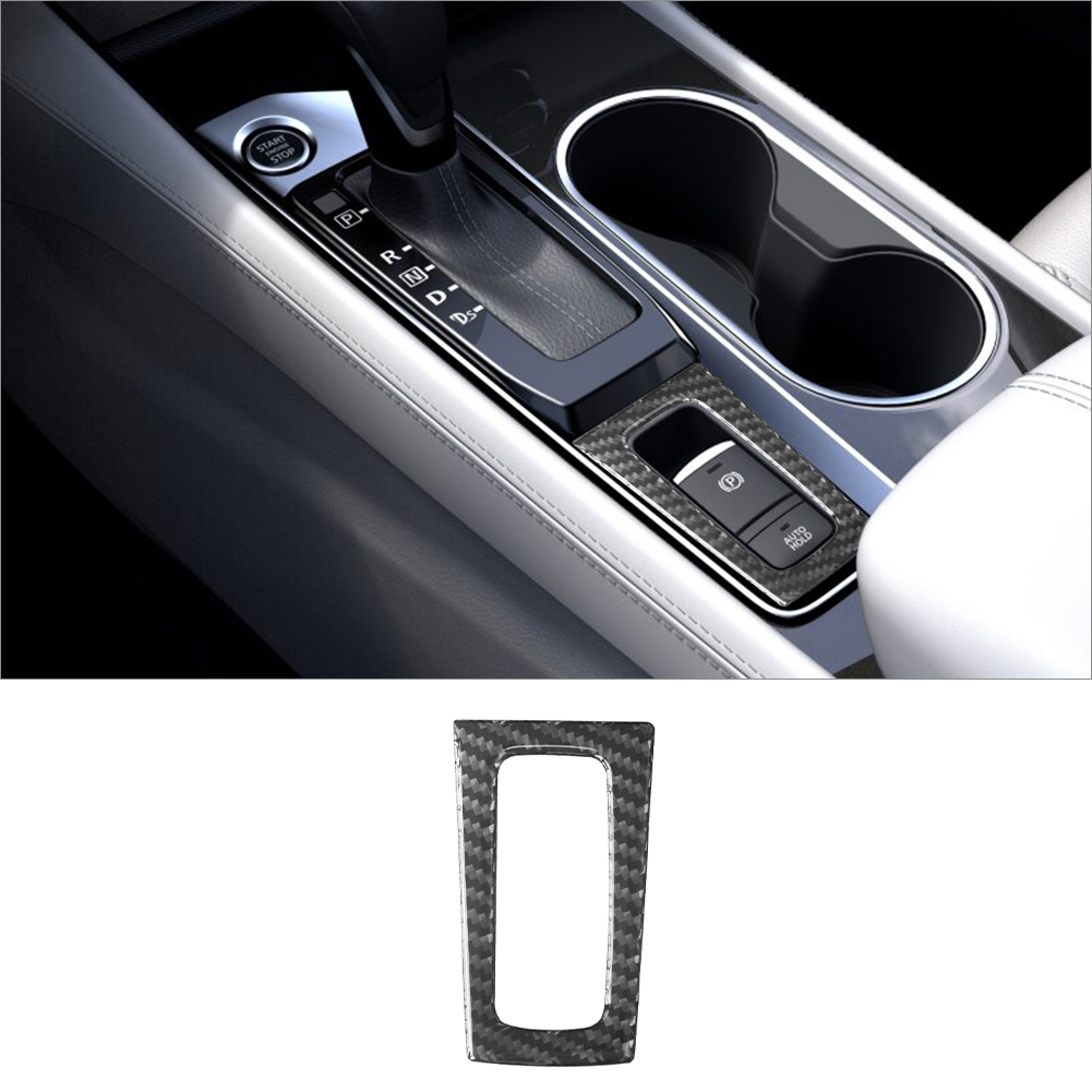 Carbon Fiber Interior Electric Handbrake Button Cover Trim For Nissan