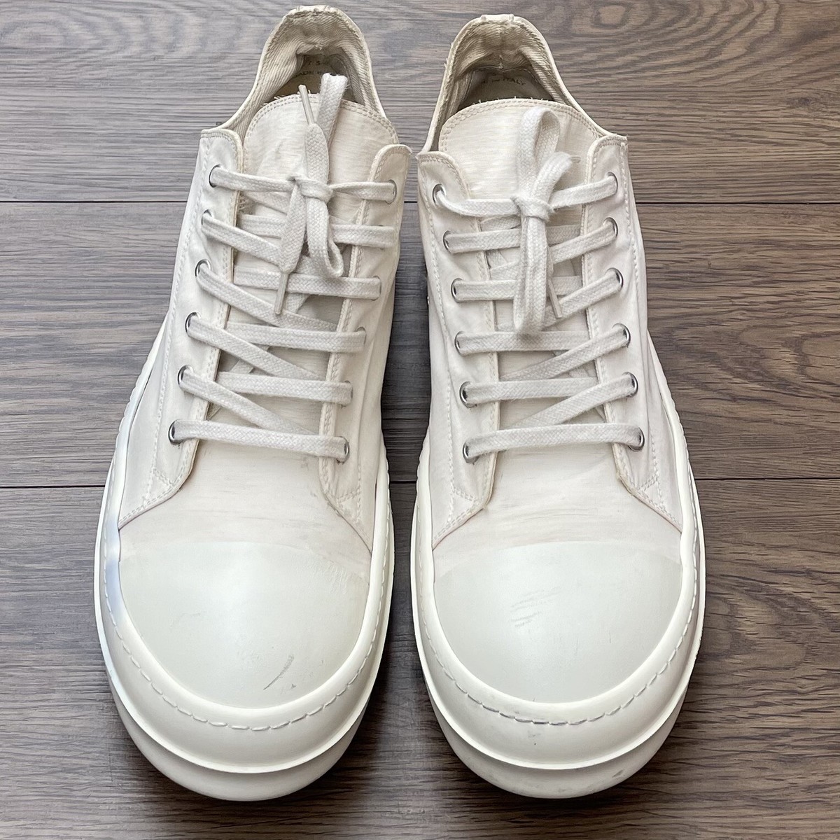 Rick Owens DRKSHDW PODS MILK サイズS Rick Owens DRKSHDW Men's Drawstring Pods Shorts in Milk Rick