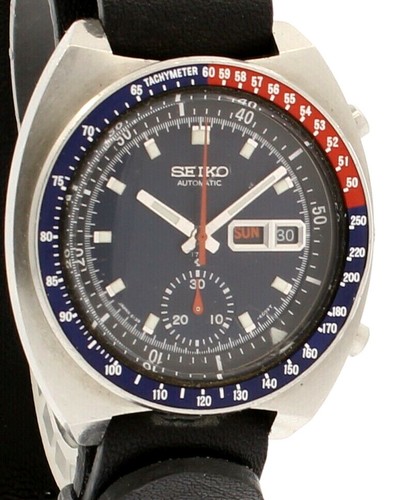 Vintage Seiko Pepsi Bezel Automatic Chronograph Blue Dial Men's Watch  6139-6005 | eBay
