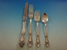 ALVIN STERLING 純銀フォーク　シャトーローズ　シルバー　ビンテージ Alvin Sterling Silver Fork 1940 Chateau Rose Pattern 7-1/4”