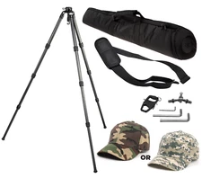 Vortex Optics Radian Carbon Tripod Kit with Leveling Head with Free Hat Bundle