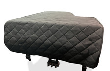 Black Quilted Mackintosh Piano Cover For Baby Grand Pianos 5'10" - 6'0"