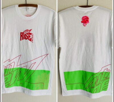 S Mtn Dew Rise Energy Small T-shirt Mountain Active Drink Lion