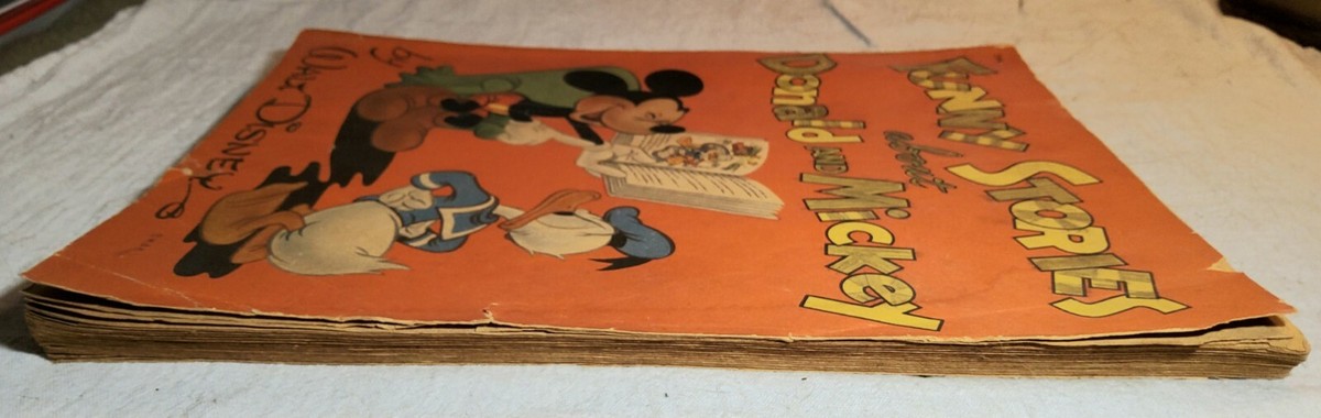 1945 DATED FUNNY STORIES ABOUT DONALD AND MICKEY BY WALT DISNEY