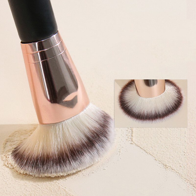 Doppelseitiger Make-up Pinsel – Für Foundation & Concealer, Kunstfaser, 16 Cm
