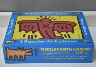 keith haring wooden blocks