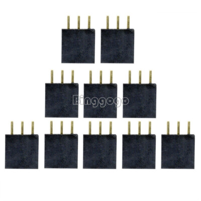 50PCS Single Row Female Header Straight Connector 1x3 pins 2.54mm