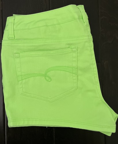 Justice Girls Shorts Juniors Size 14 1/2 Neon Green Shorts Beach Summer Shorts - Picture 5 of 5