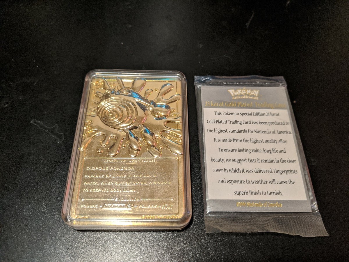tadpole pokemon gold card value Pokemon Burger King Gold-Plated Trading Card