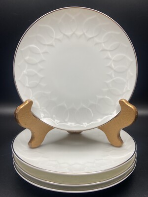 4 Rosenthal Studio Line LOTUS WHITE Bread Plates 6  All White Germany UNUSED
