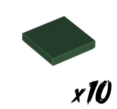 10x LEGO 3068   2x2 Tile   Fliese   dunkelgrün   dark green