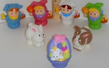 Fisher Price Little People In Easter Bunny Outfits & Easter Basket ~ U PICK 1