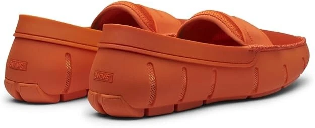 Mocassins masculinos SWIMS novo em folha clássico laranja coral EUA 8 - Imagem 3 de 4