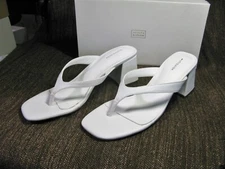 14th & Union, Zeva, Thong Sandal, Block Heel, White, 9.5M- New in Box