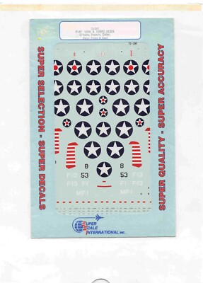 1/72 SuperScale Decals F-4F Phantom USN USMC Ace O'Hare Thatch Galer Baur 72-287