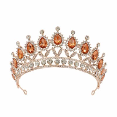 ?Baroque Crystal Rhinestone Tiara Bridal Crown Rosamund Baroque Bridal Tiara – Silver, Gold & Rose Gold  main image 2