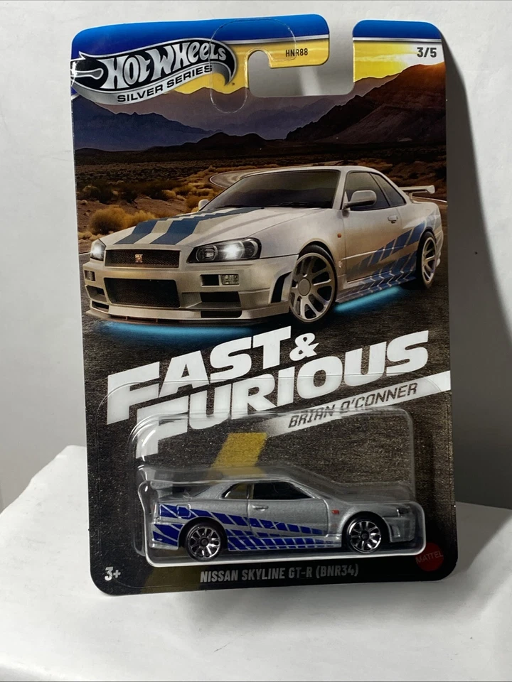 HOT WHEELS Hotwheels 1/64 🇨🇵 Fast and Furious Brian O’Conner Nissan skyline gt-r34 #3/5