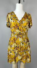 Band Of Gypsies  Dress Size S Floral Wrap Summer Lightweight Mini Casual Boho