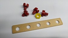 DDR - VERO Construc - Stabilbaukasten - Lasche + Schrauben + Muttern - Ersatz