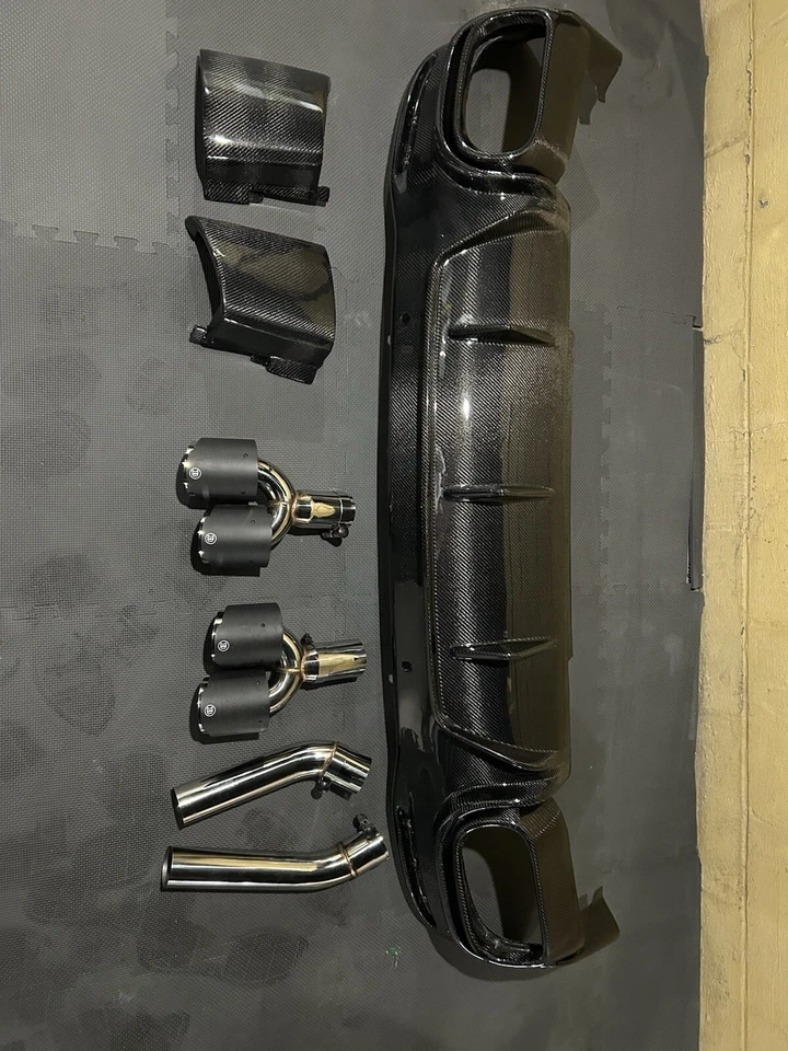 Gle 53/63 Amg SUV Carbon Fiber Diffuser With Brabus Exhaust Tips READY TO SHIP  - Image 2 of 4