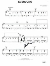 TAYLOR HAWKINS SIGNED AUTOGRAPH EVERLONG SHEET MUSIC - FOO FIGHTERS DRUMMER JSA
