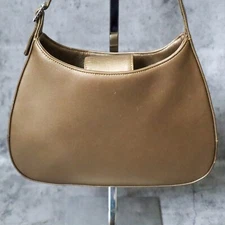Vintage Coach Pearlized Haptics Hobo Napa Leather Handbag 6168 Gold