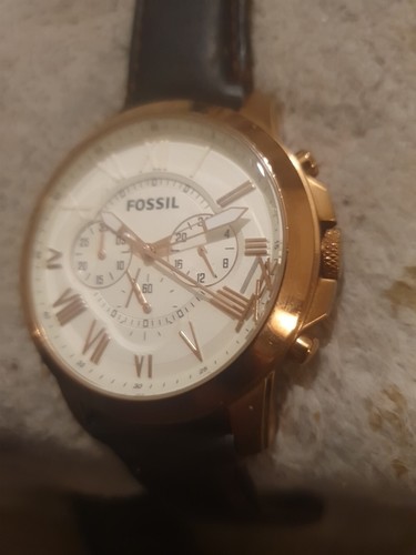 ❤️ Fossil Grant Rose Chronograph Watch For Repair #22 - Picture 2 of 10
