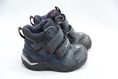 Ecco Light Boots Toddler Baby Boys Size 22 Blue GTX Suede