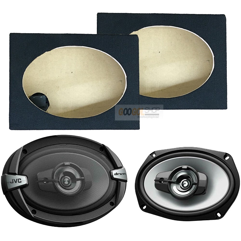 Автомобильные 3-полосные коаксиальные колонки JVC CS-Series мощностью 500 Вт MAX 6x9 коробка динамиков 6x9 черный 13390₽