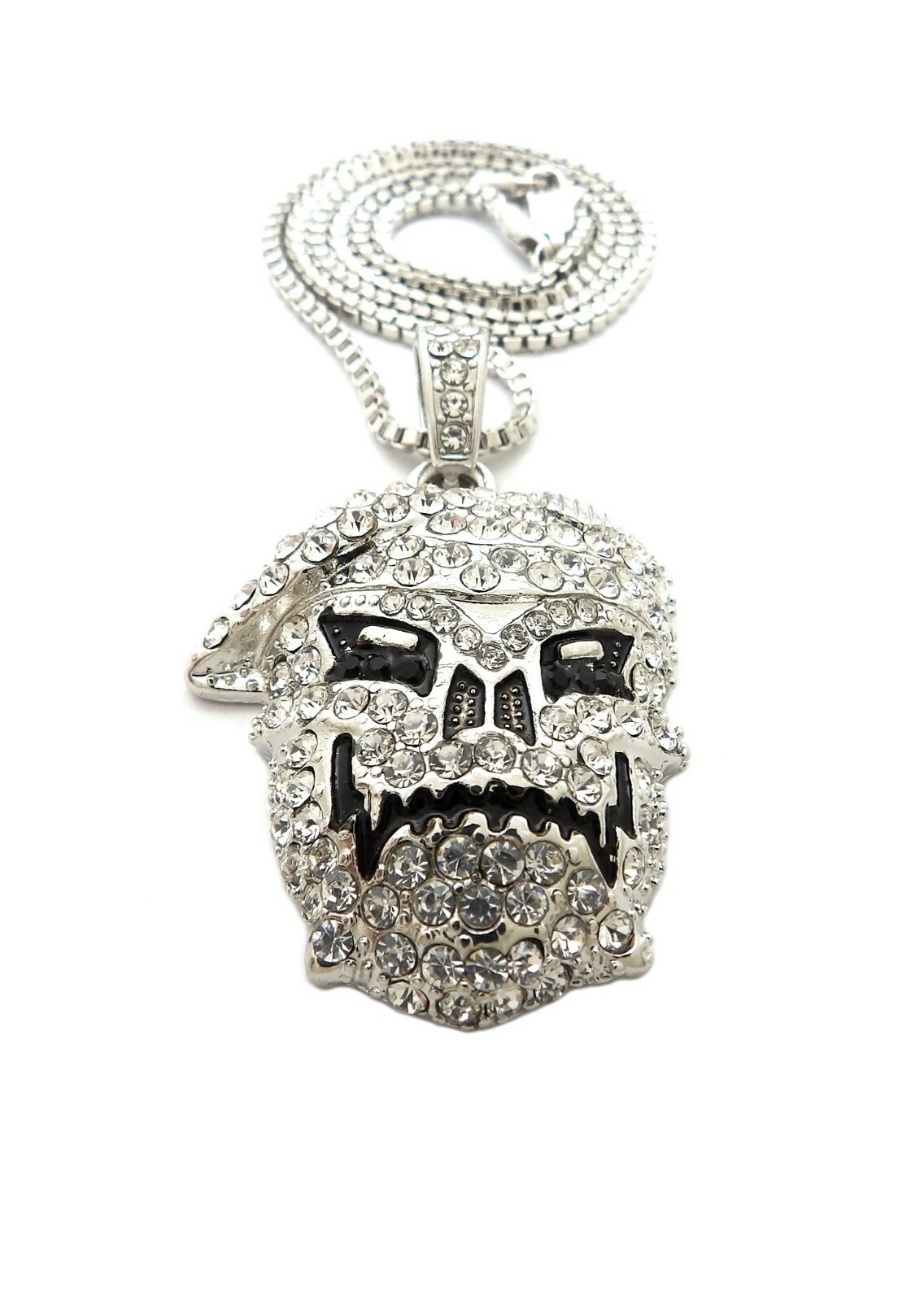 New Call of Duty Skull Pendant 24" Box/Cuban/Rope Chain Necklace XZ336