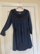 Braja Boho Hippy Dress Casual Embroidered Rayon One Size 10 12 14