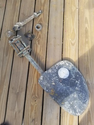 Vintage Boat Rudder Control Arm Assembly  Bronze stuffing box. 