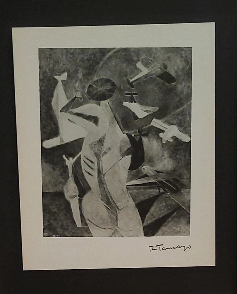 RUFINO TAMAYO | Vintage 1947 Firmado | Litografía Offset Montada y Enmarcada | Foto 2 de 3