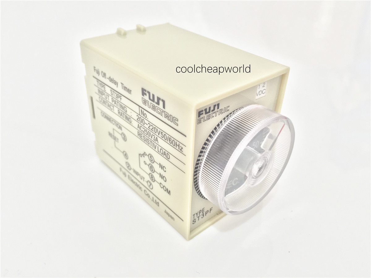 2pcs Power Off Delay Timer ST3PF 12V 24V 110V 220V 0-180 2pcs Power Off Delay Timer ST3PF 12V 24V 110V 220V 0-180
