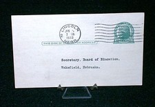 University of Nebraska Wakefield High School Postcard 1933 Accreditation Verify 