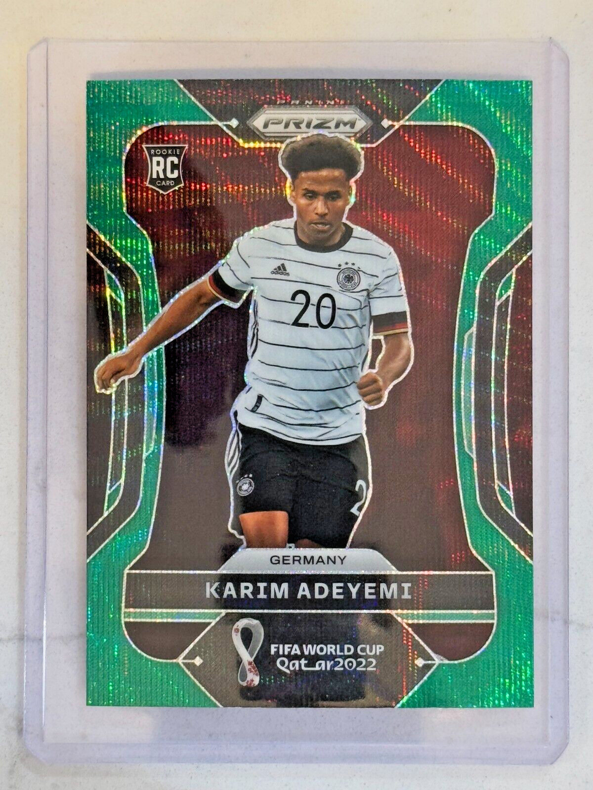 2022 Prizm World Cup Karim Adeyemi Green Wave Rookie Card RC #111 Germany
