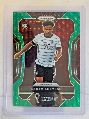 2022 Prizm World Cup Karim Adeyemi Green Wave Rookie Card RC #111 Germany