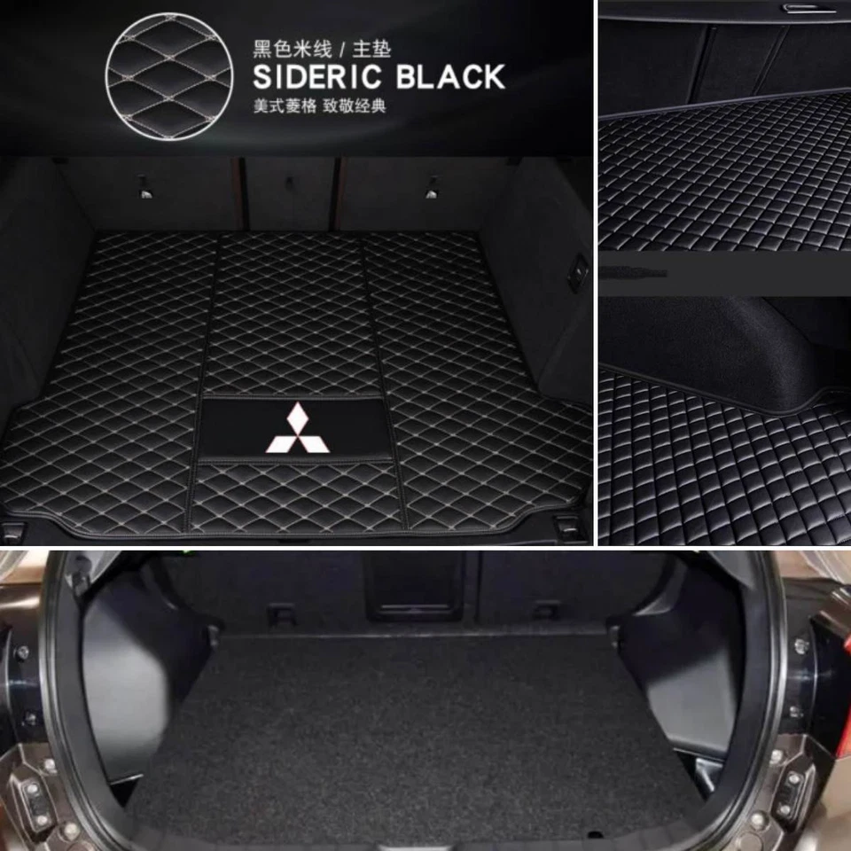 For Mitsubishi Car Trunk Mat Rear Carpets All Weather Custom Mat Pu Leather Foto 3 de 4