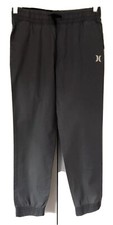 New 39 Hurley Grey Jogger Pants Cotton Stretch Taper Fit Boys Small 6-8 Z3