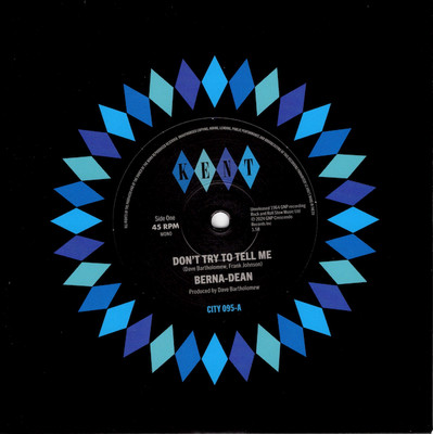 BERNA-DEAN Don't Try To Tell Me -New 60s Northern Soul 45 (Kent) 7'' Vinyl Listen
