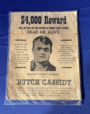 Butch Cassidy $4,000 Reward poster