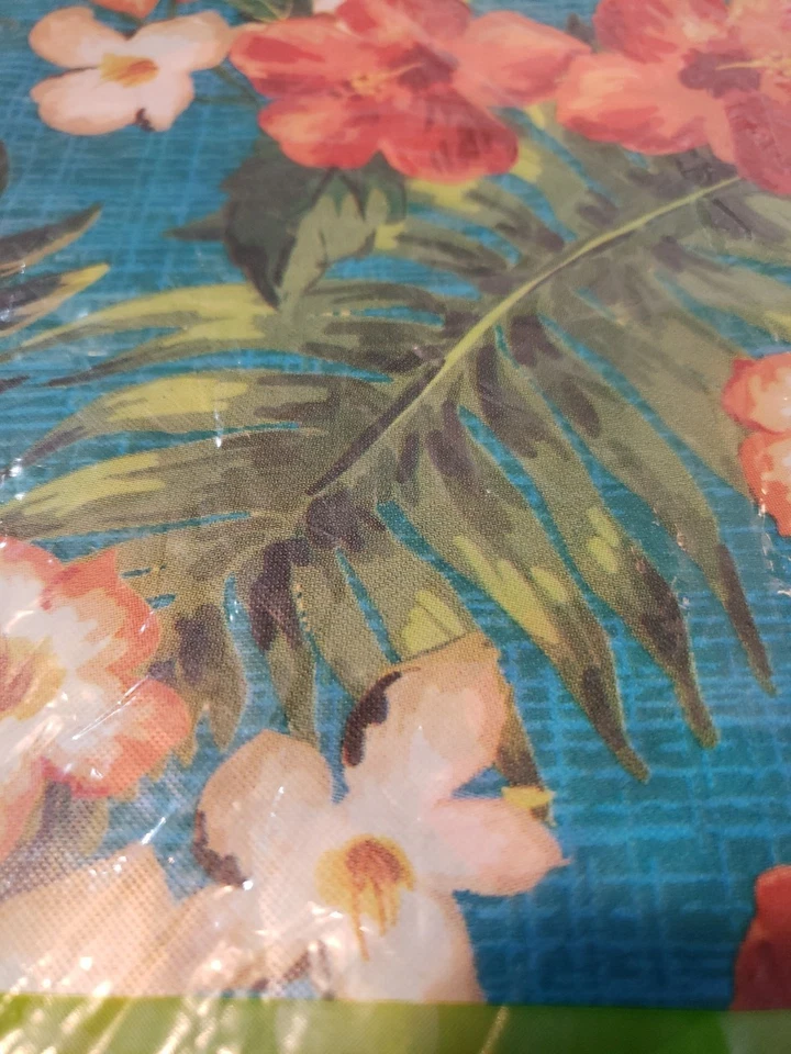 Hawaiian Luau Party Pineapple Aloha Plastic Tablecloth 54" x 102" Tableware - Image 2 of 2