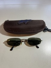 Vintage 90 s Giorgio Armani Italian Folding Sunglasses 52-22 Oval Brown