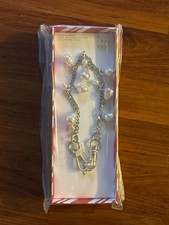 A New Day Cell Silver/White Beaded Wrist Strap For Phone, Purse, Wristlet