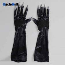 Black Panther Cosplay Gloves with Soft Rubber Claws Adult  Kids Halloween Gift