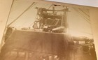 Rare Antique Western American Camp Tent Interior! Rifle Banjo Axe Cabinet Photo! — photo 5